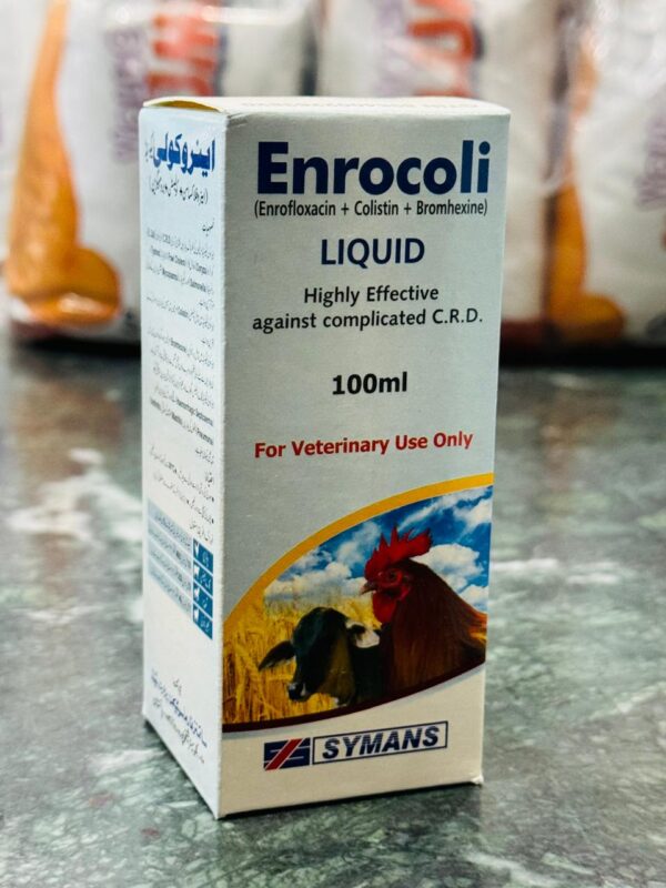 Enrofloxacin and Colistin solution 100ml for poultry and livestock