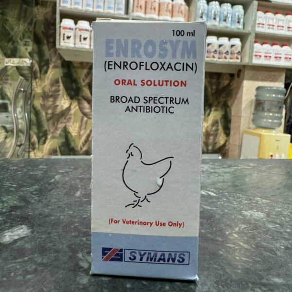 ENROSYM Oral Solution - Enrofloxacin Antibiotic for Poultry and Livestock - Price in Pakistan