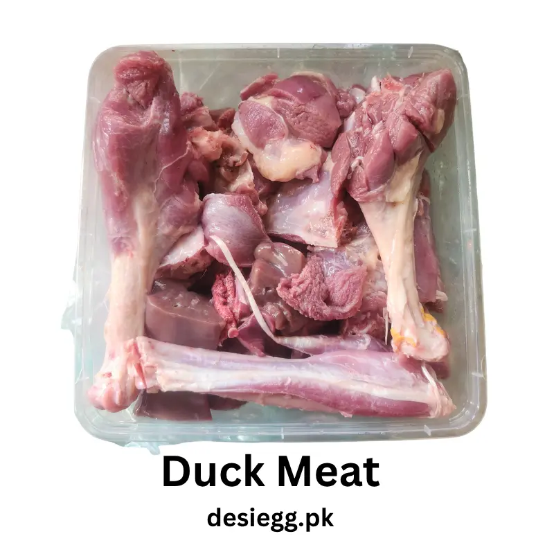 Duck Meat (Desi) 3 Fresh skinless duck meat assortment and premium duck eggs available in Lahore.