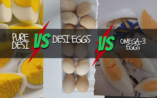 Desi Eggs - No. 1 Review Store by Customers in Lahore 12 Desi vs Omega-3 comparison